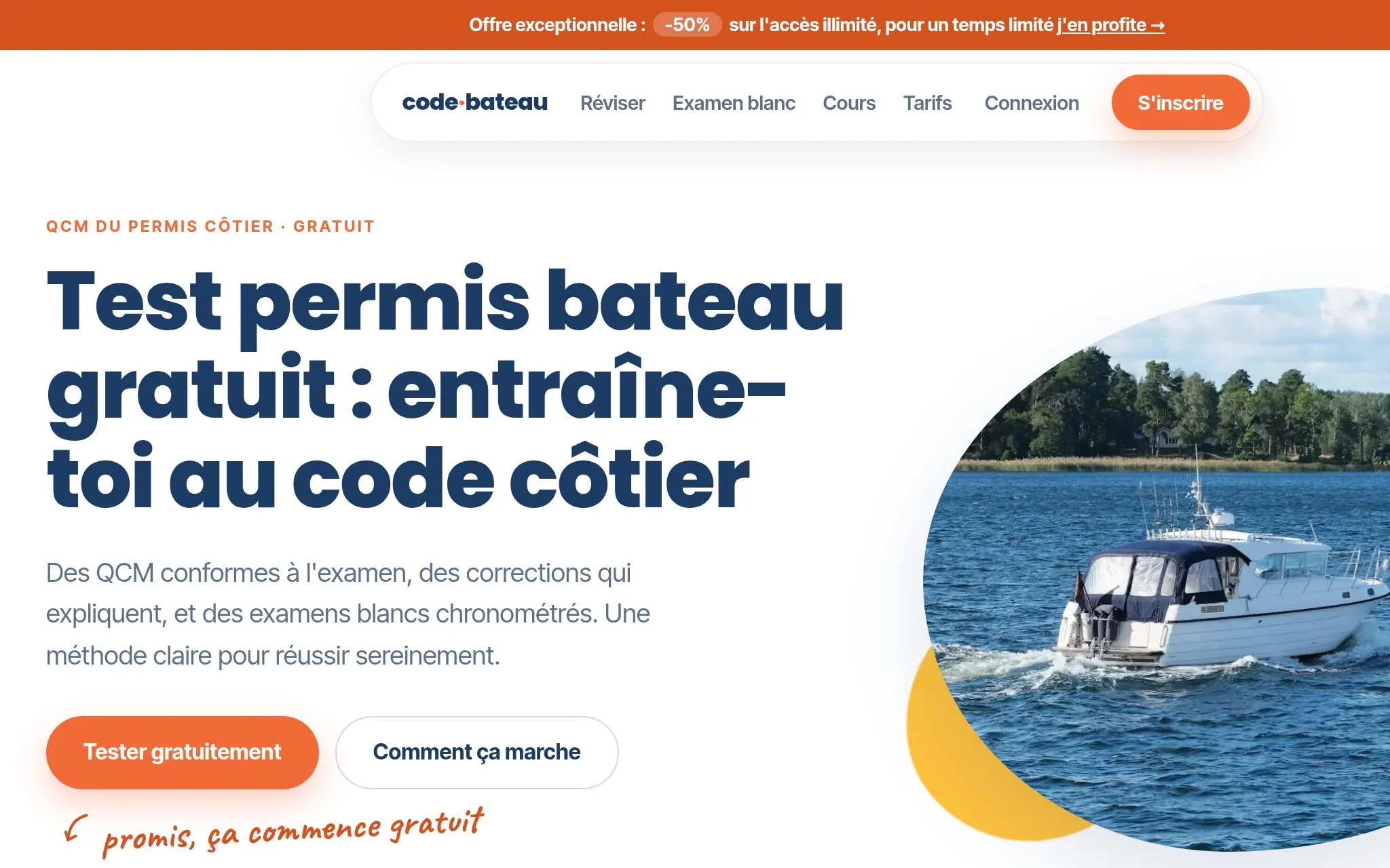 Page d'accueil de permis-bateau-code.fr