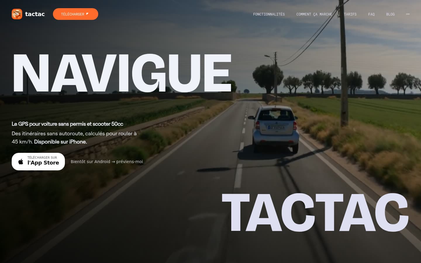 Capture du site TacTac GPS