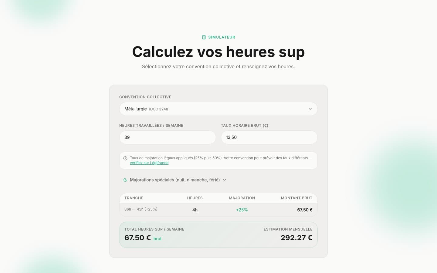 Simulateur interactif détaillé