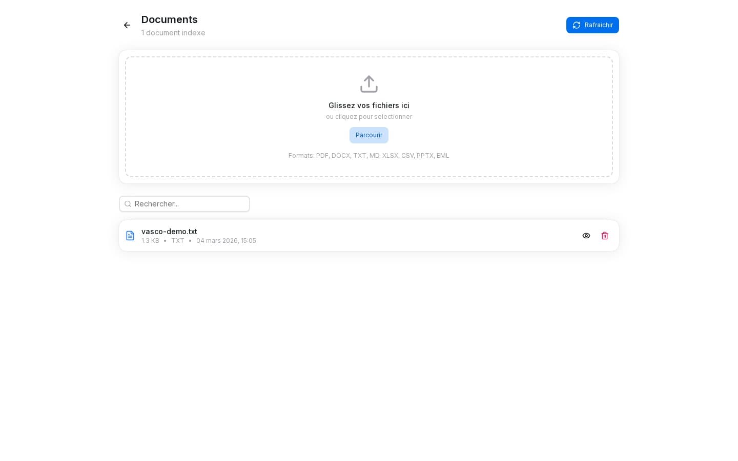 Gestion RAG — chunks hiérarchiques + métadonnées