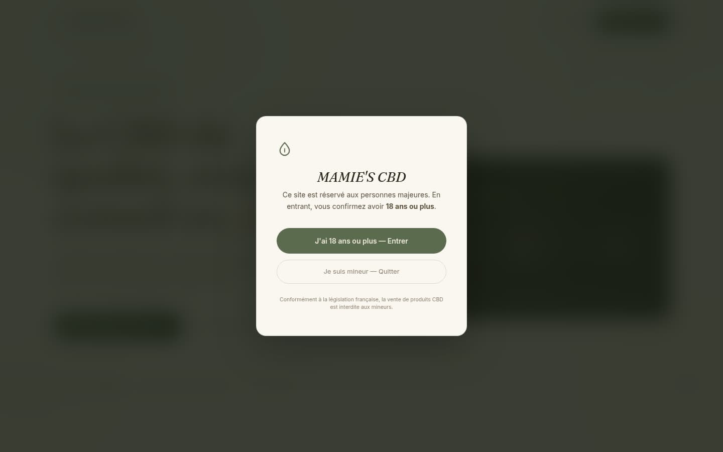 Boutique e-commerce CBD