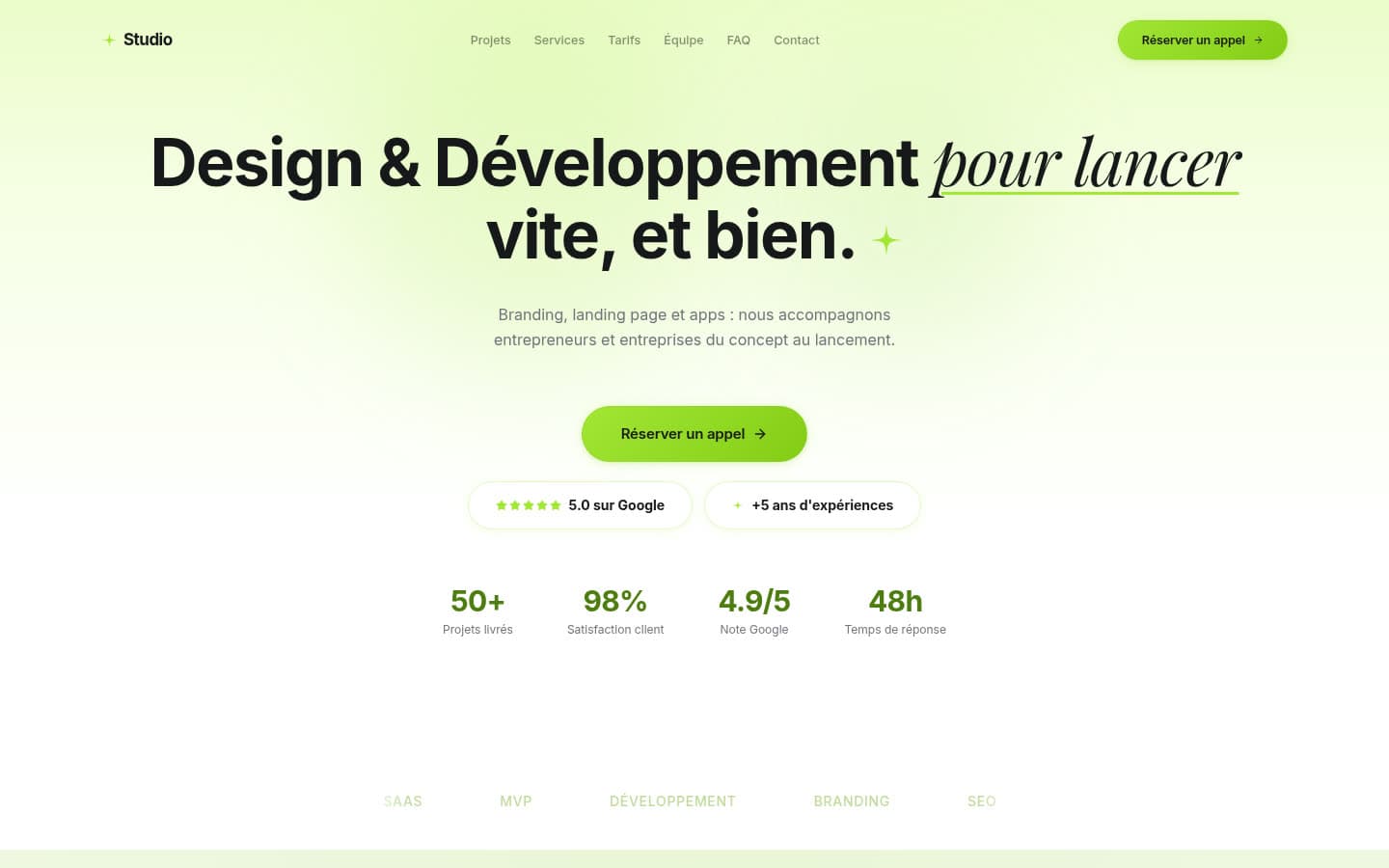 Landing page one-page